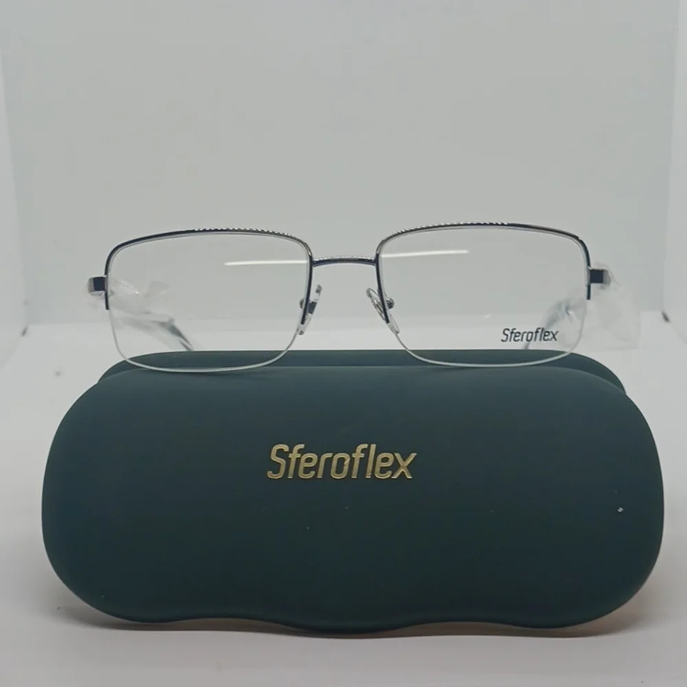 NWT MEN'S STEROFLEX EYEGLASS FRAMES 2270 SILVER